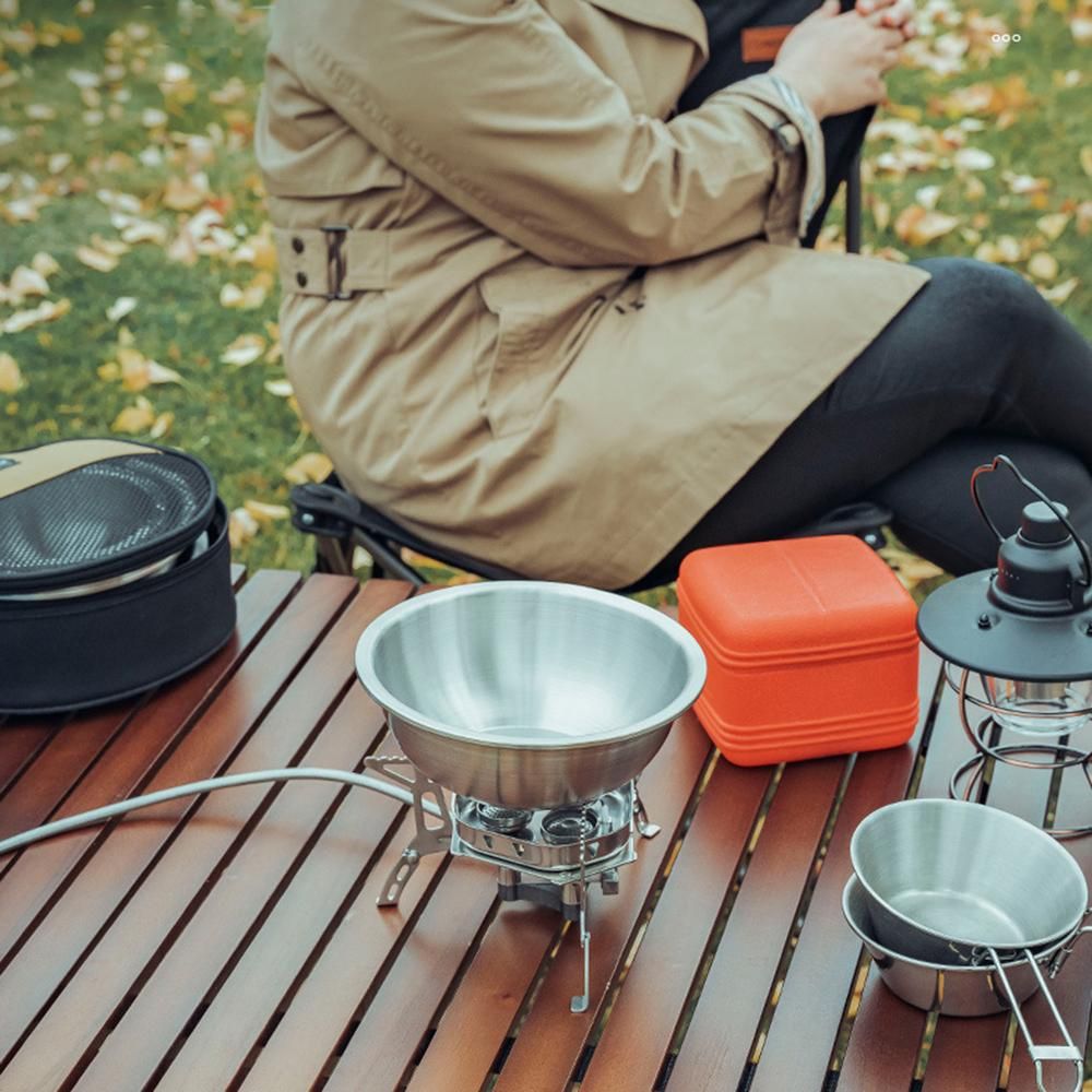 5800W Big Power Backpacking Stove with Piezo Ignition Portable Folding Camping Gas Stove Furnace for Outdoor Cooking Picnic Barbecue