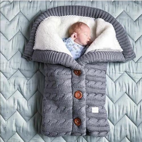New Born Baby Swaddle Blanket Wrap,Knit Warm