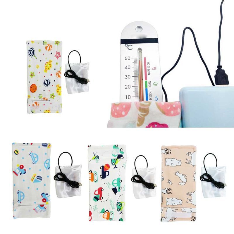 USB Milk Warmer Insulated Bag Portable Travel Cup Warmer