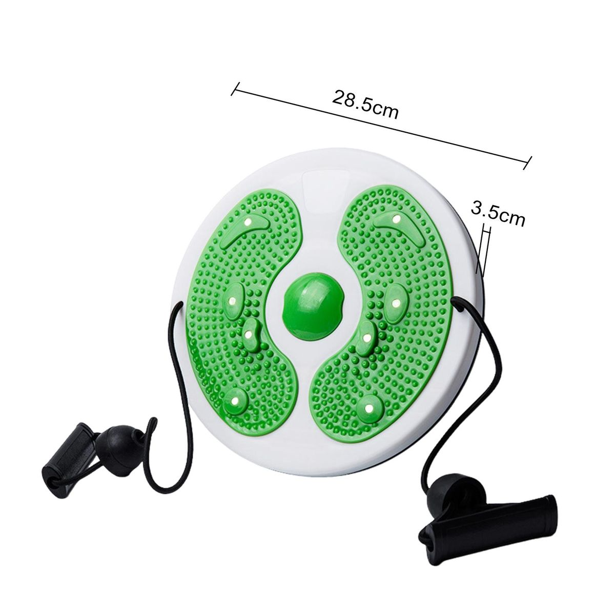 Waist Twist Board Twist Tone Balance Board with Foot for Weight Green
