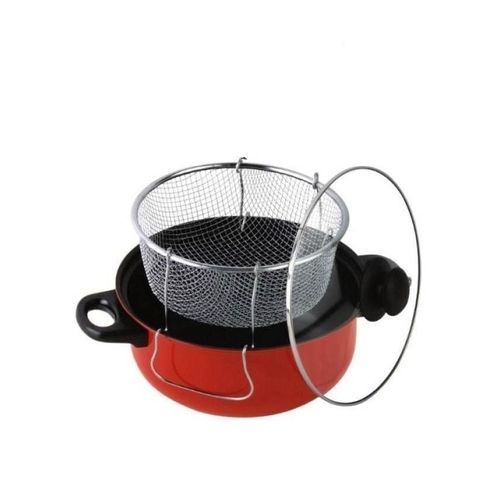 Non-Stick Manual Deep Fryer You AreBlack/Red PLUS FREE Non-Stick Spoons - Set Of 6