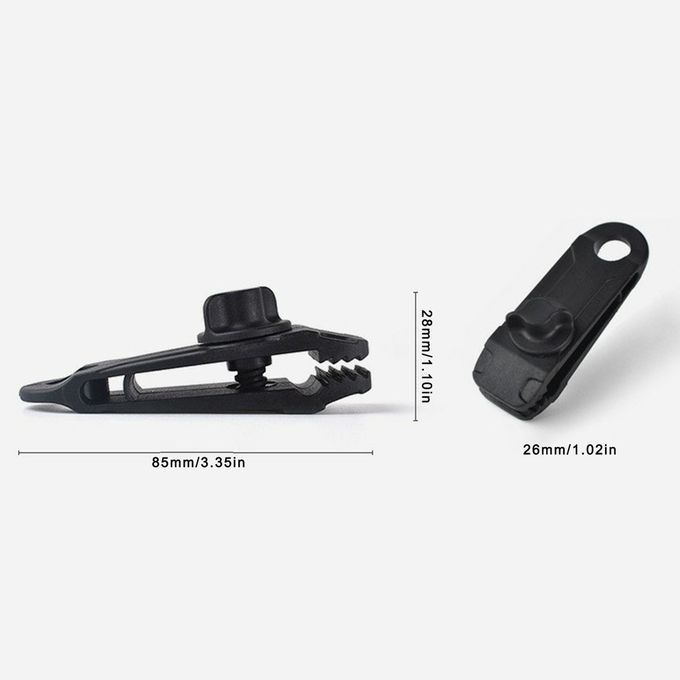 Tarpaulin  Lip Tent  Lips Bu Kle Outdoor  Amping Tool Durable Awning Tent Hook-black-8.5*2.6*2.8cm