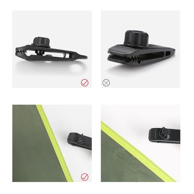 Tarpaulin  Lip Tent  Lips Bu Kle Outdoor  Amping Tool Durable Awning Tent Hook-black-8.5*2.6*2.8cm
