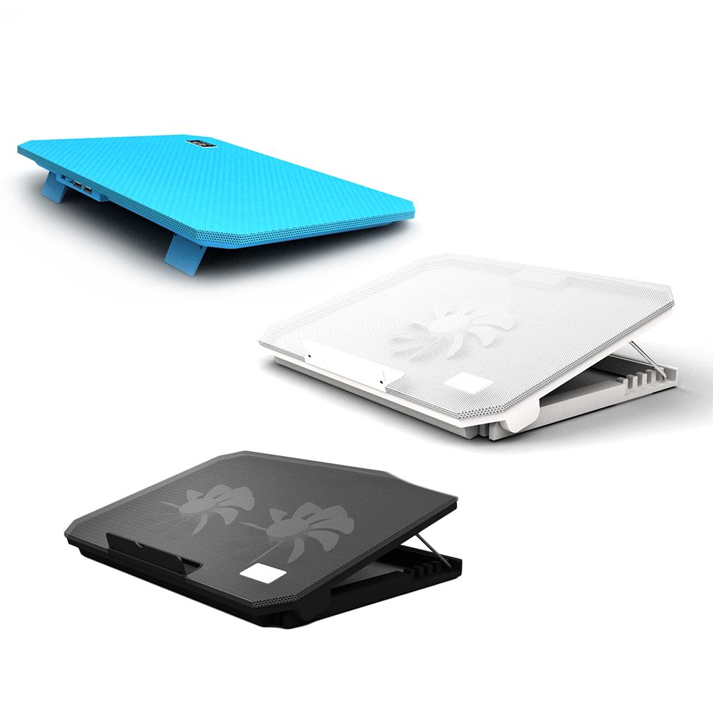 2 Fans S200c Led Quiet Cooler Double Usb Stand Holder Base