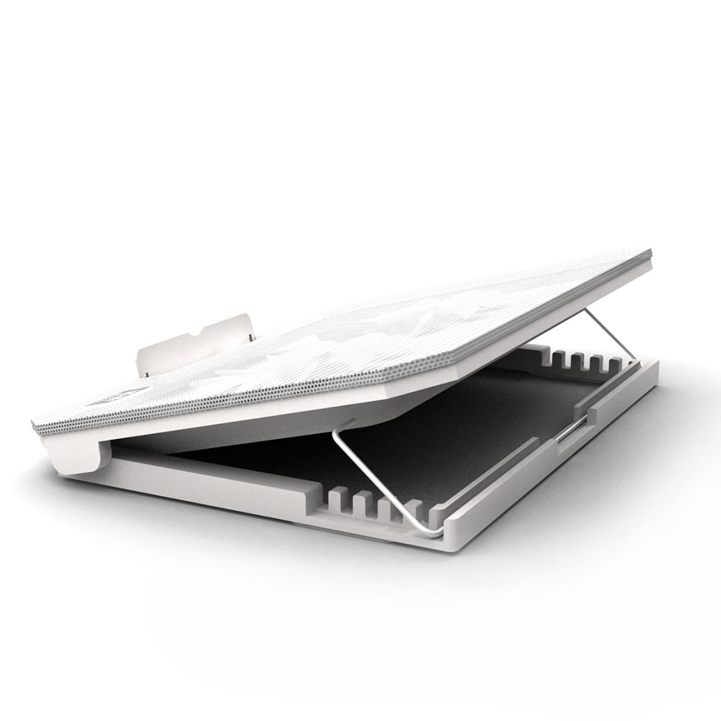2 Fans S200c Led Quiet Cooler Double Usb Stand Holder Base
