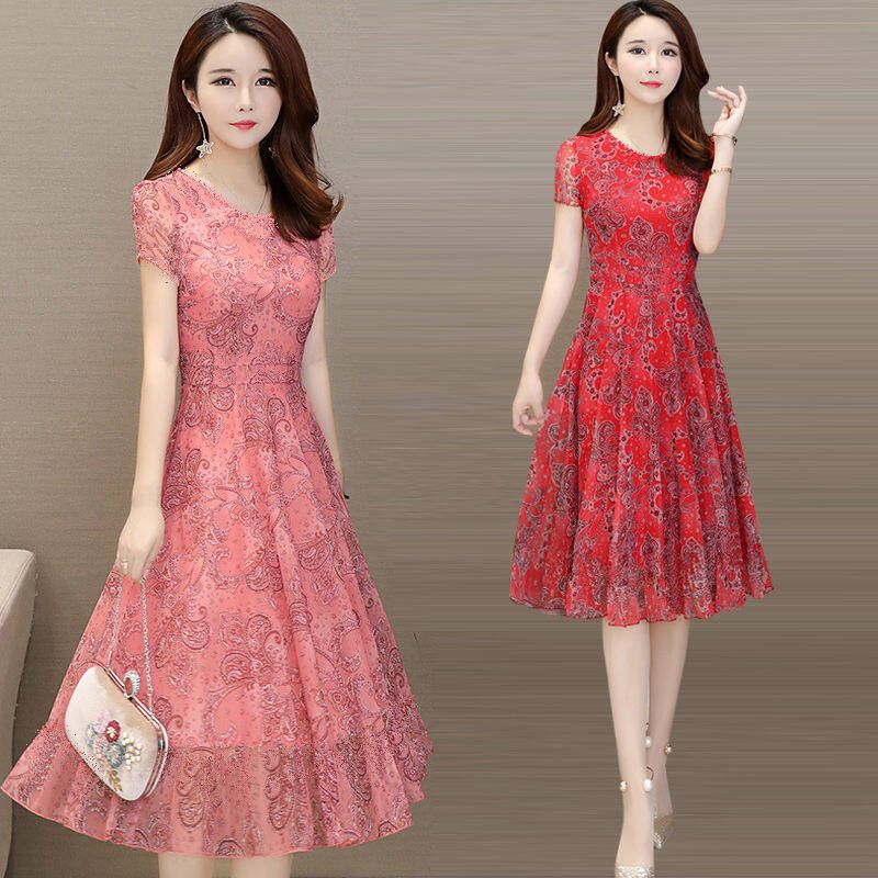 Breathable Mesh New Flag Robe V-collar Large Size Dress 3