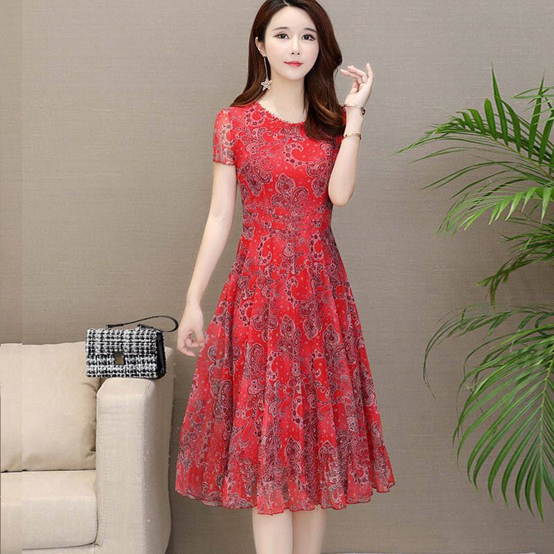 Breathable Mesh New Flag Robe V-collar Large Size Dress 3