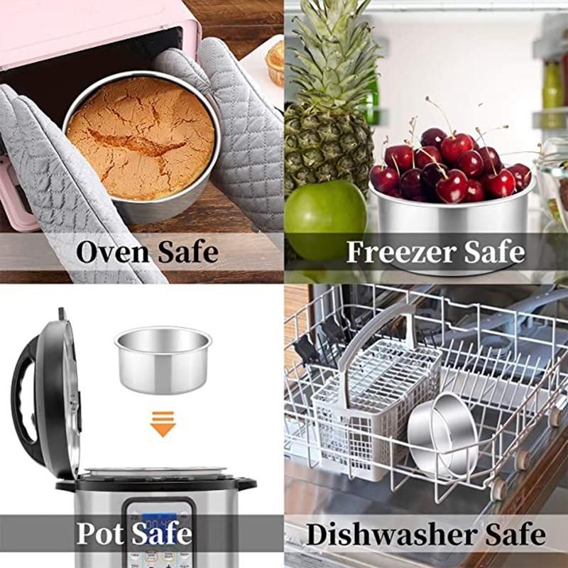 4 Inch Small Cake Pan Set of 4, Baking Round Cake Pans Tins