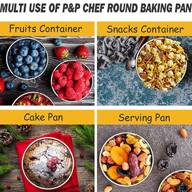 4 Inch Small Cake Pan Set of 4, Baking Round Cake Pans Tins