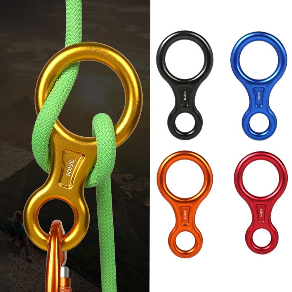 Eight Rings Downhill Gear Camping Hiking Outdoor Climbing Device 8 Word Rope Rock Aluminum Alloy Climbing Descenders