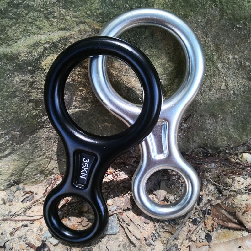 Eight Rings Downhill Gear Camping Hiking Outdoor Climbing Device 8 Word Rope Rock Aluminum Alloy Climbing Descenders