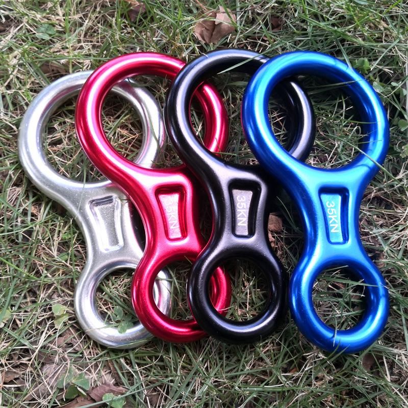 Eight Rings Downhill Gear Camping Hiking Outdoor Climbing Device 8 Word Rope Rock Aluminum Alloy Climbing Descenders