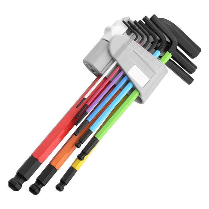 9x Allen Key Set Screwdriver  Wrench Hand Tools Multicoloured For D