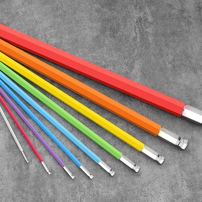 9x Allen Key Set Screwdriver  Wrench Hand Tools Multicoloured For D