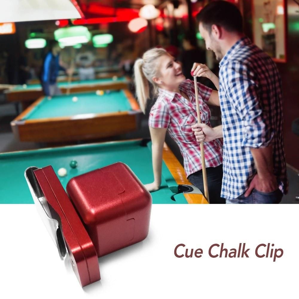 Portable Cue Chalk Case Aluminum Alloy Cue Tip Chalk Holder Billiard Pool Chalk Carrier Billiard Accessory