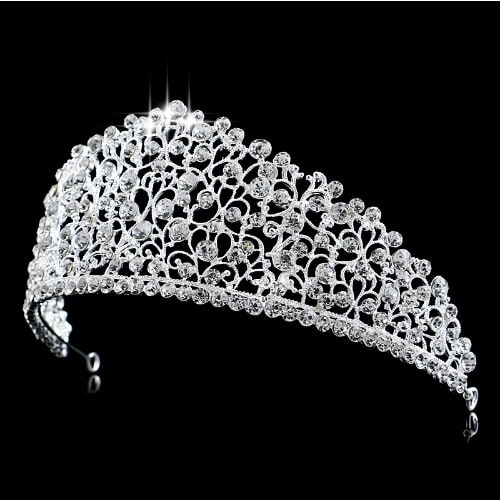 Sparkling Crystal Bridal Crown-Tiara