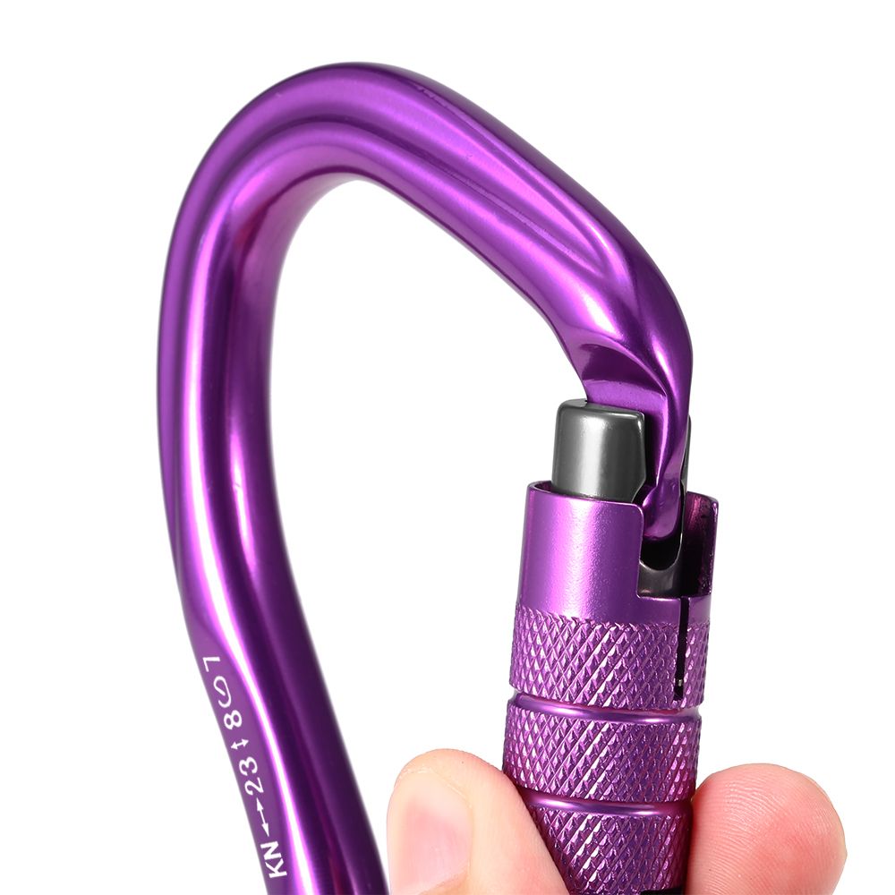 23KN Auto Locking Gate Carabiner Heavy Duty D Shape Buckle