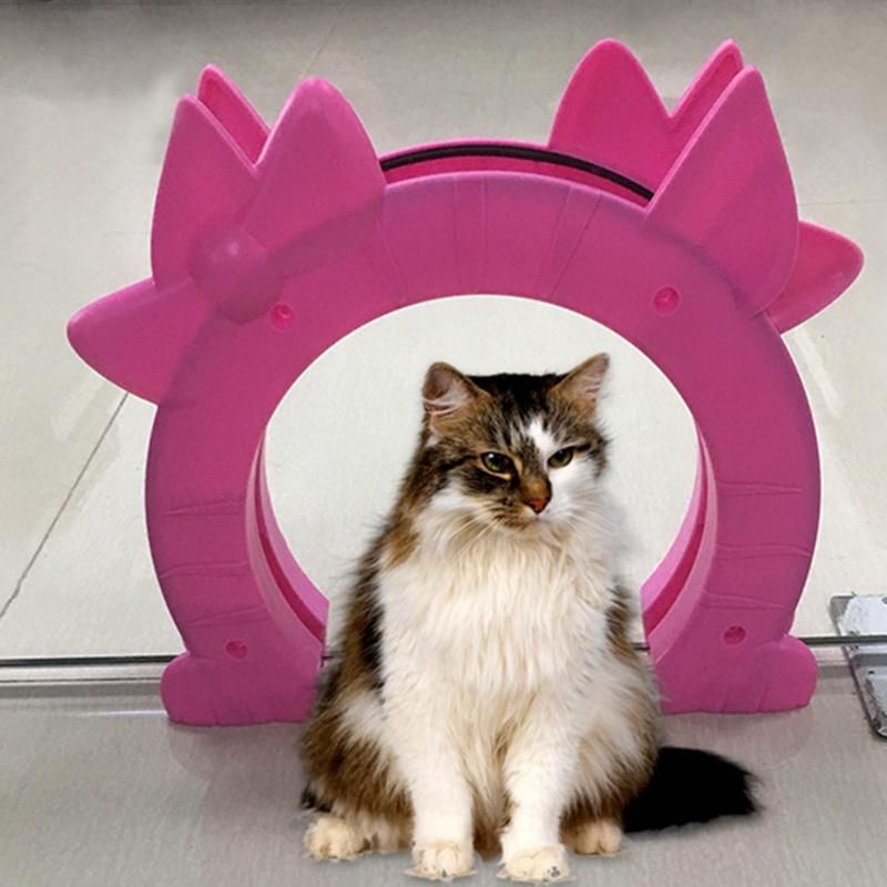 Pets Cat Interior Door Kitty Shaped Home Free Access Pass