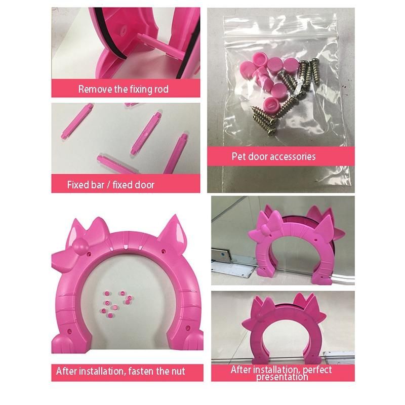 Pets Cat Interior Door Kitty Shaped Home Free Access Pass