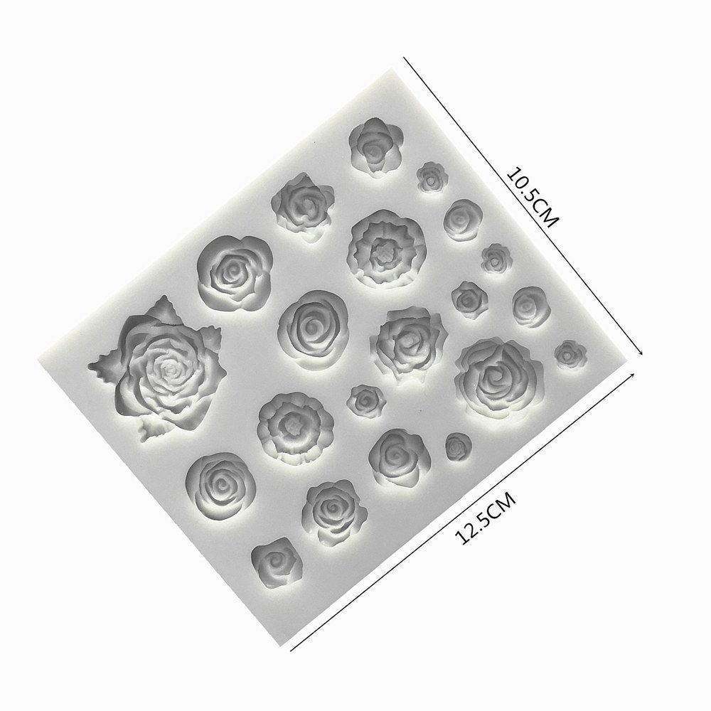 Rose Flower Food Grade Silicone Mould Cake Border Fondant