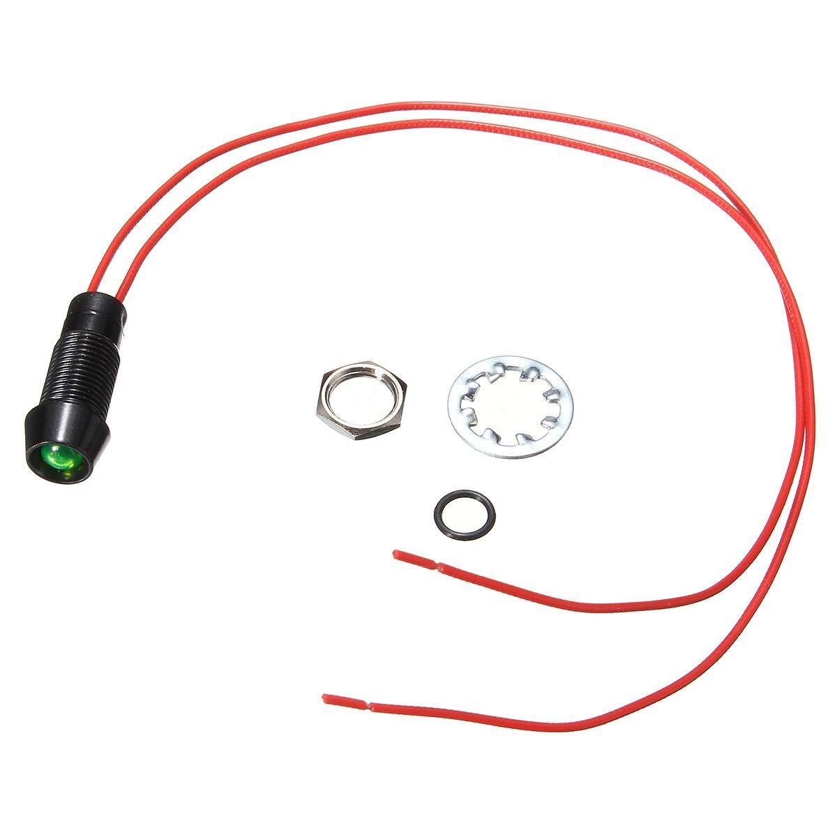 LED DASH PANEL WARNING LIGHT INDICATOR 12v 8mm LAMP BLUE GREEN RED AMBER Green Green