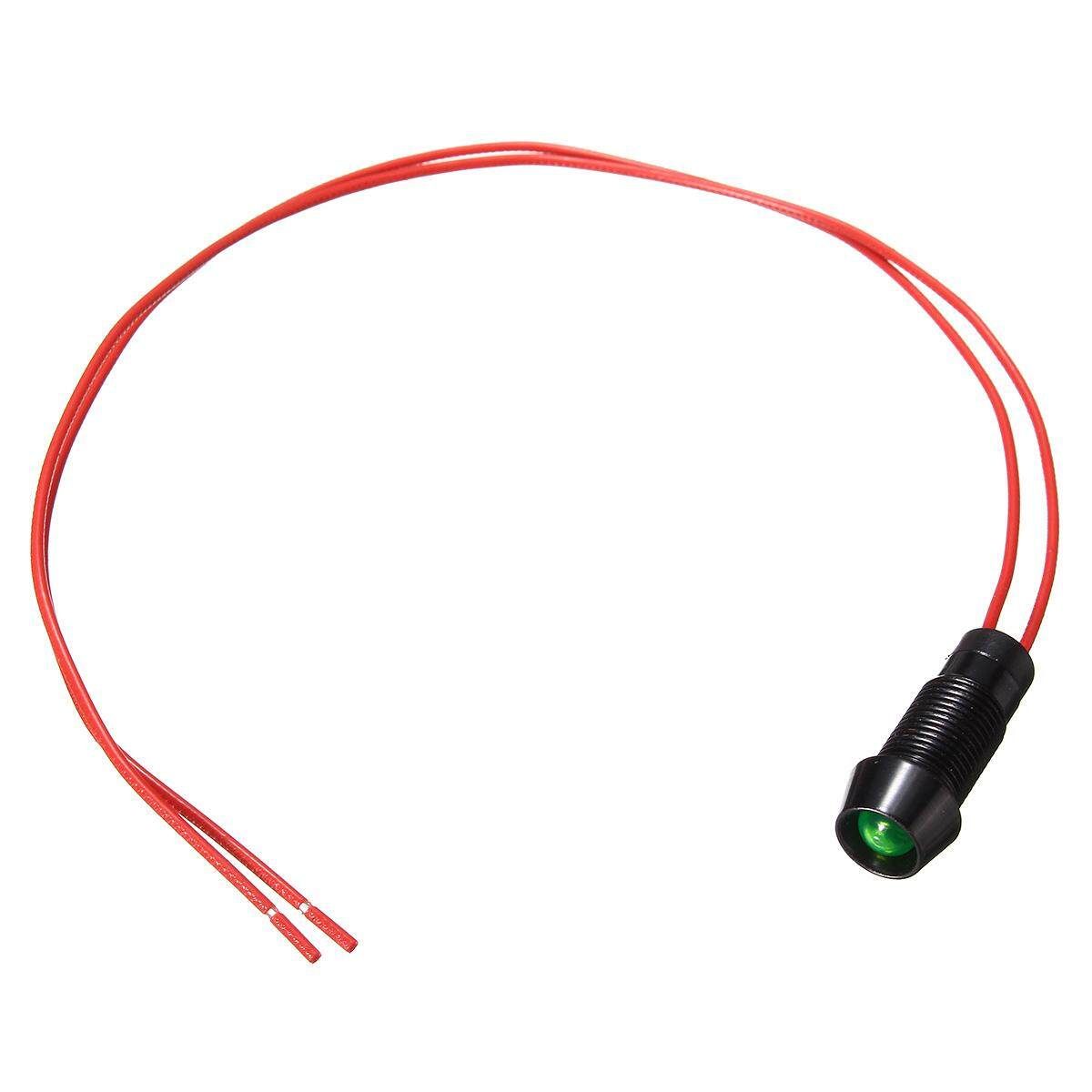 LED DASH PANEL WARNING LIGHT INDICATOR 12v 8mm LAMP BLUE GREEN RED AMBER Green Green