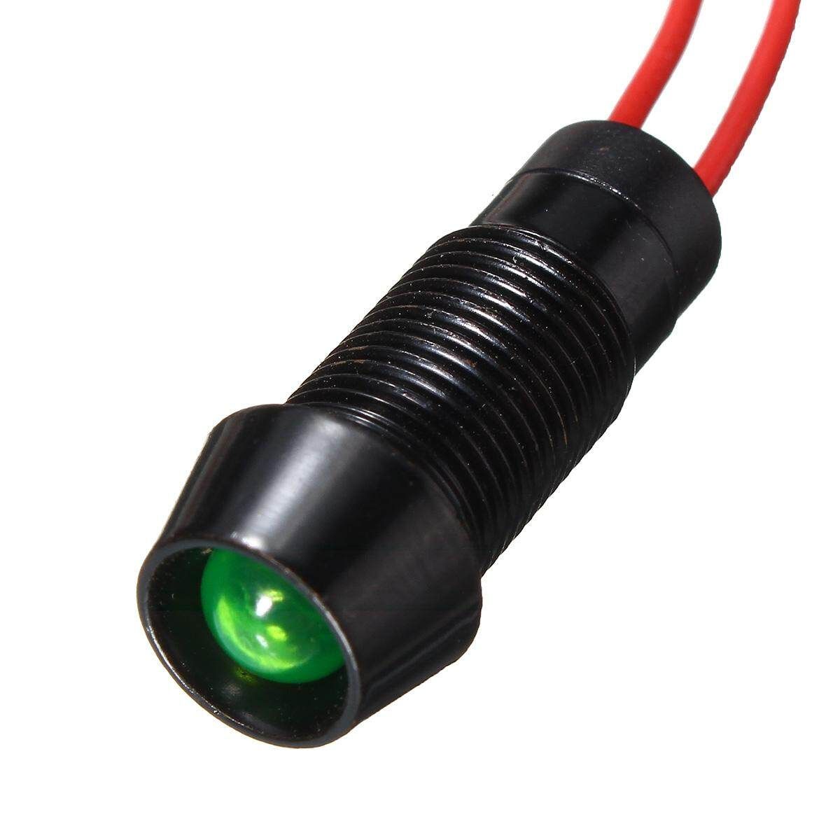 LED DASH PANEL WARNING LIGHT INDICATOR 12v 8mm LAMP BLUE GREEN RED AMBER Green Green