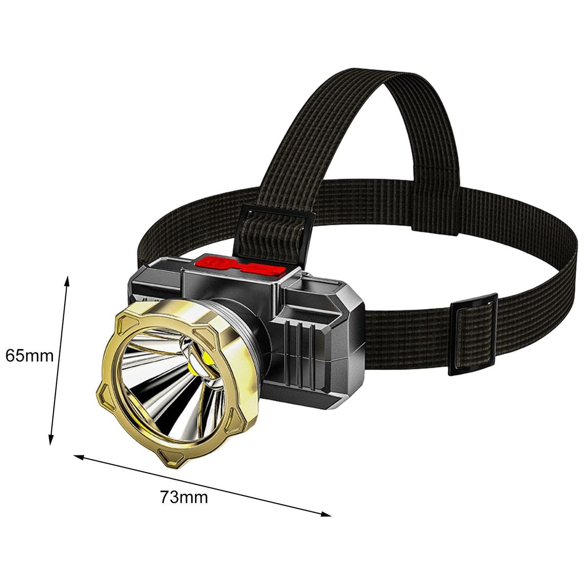 Night Fishing Headlight High Lumens LED Head Light Black Golden