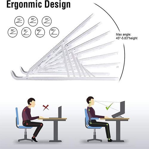 High Strength ABS Foldable Laptop Stand Ergonomics Adjustable Notebook / Tablet Holder