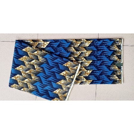 Non-bleeding Blue And Brown Coloured Ankara -  6yards