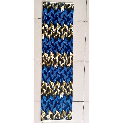 Non-bleeding Blue And Brown Coloured Ankara -  6yards