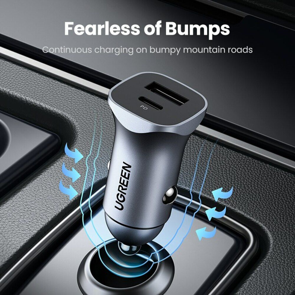 A+C Dual-Port Car Charger PD30W+SCP22.5W