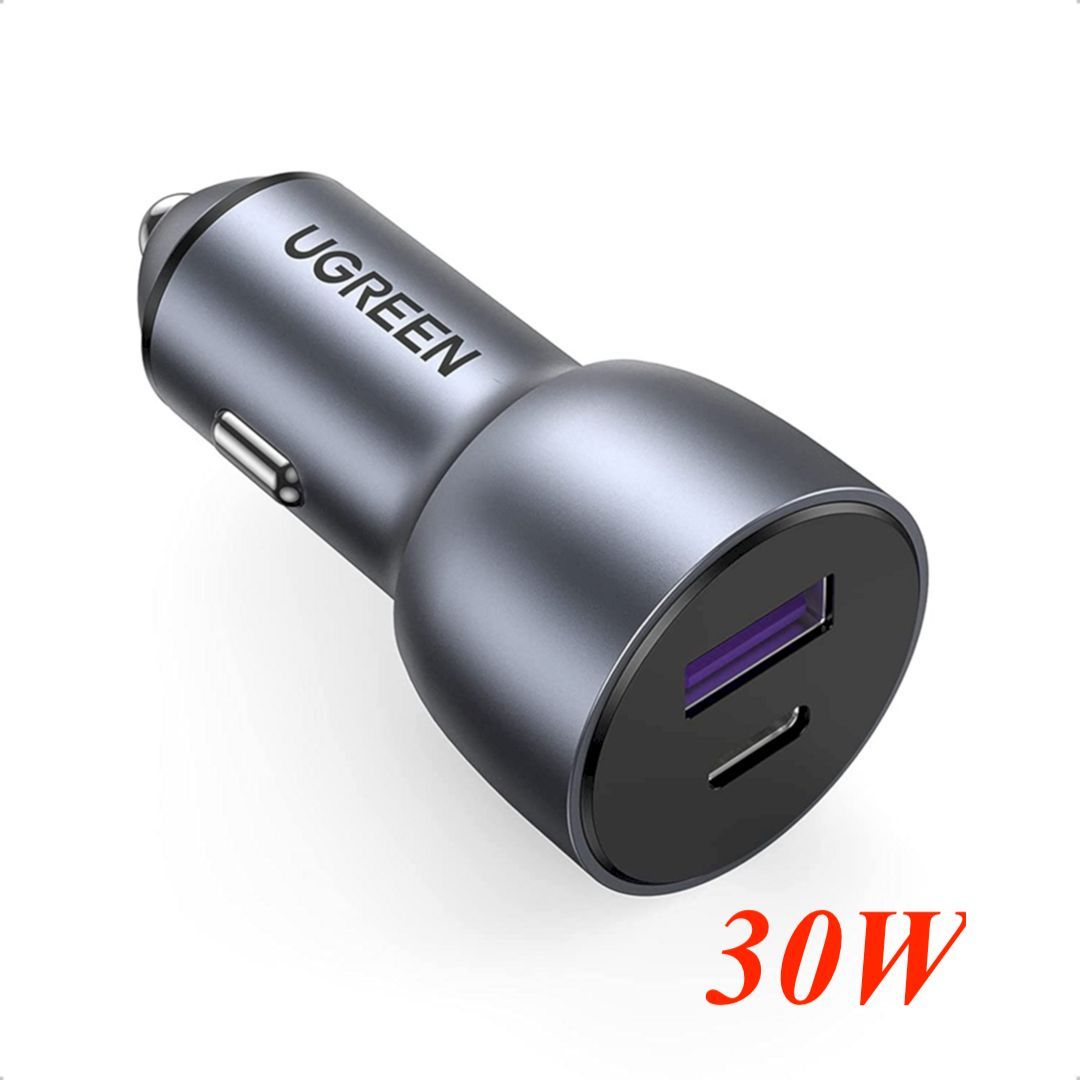 A+C Dual-Port Car Charger PD30W+SCP22.5W