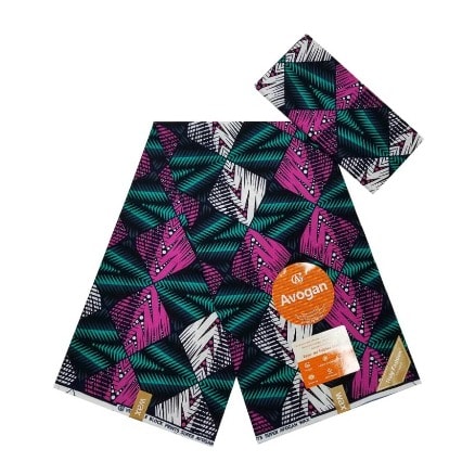 Ankara With Pink And Green Colour - 6yards