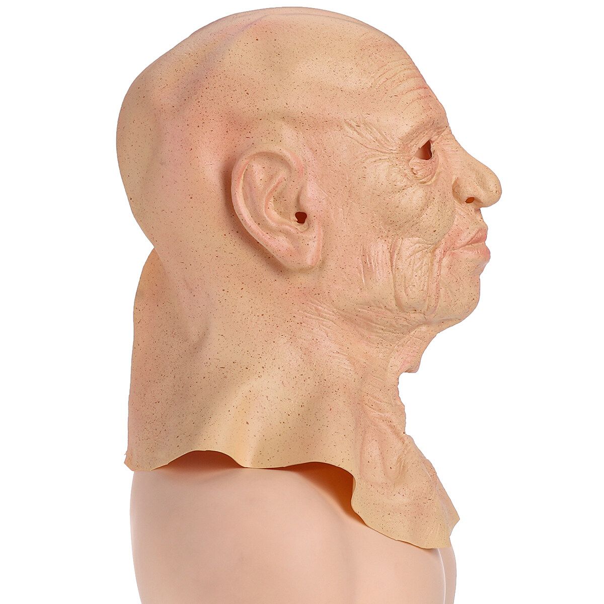 Halloween Old Woman Face Cover Latex Party Cosplay Costume Props Masquerade Without Hair