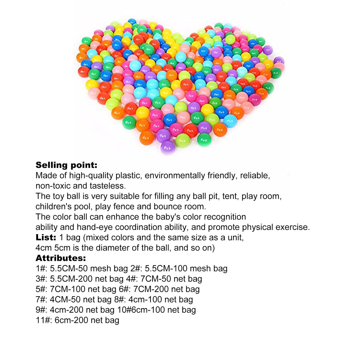 Ball Pit Toy Eco-friendly Funny Stable Baby Tent Ball For-4#
