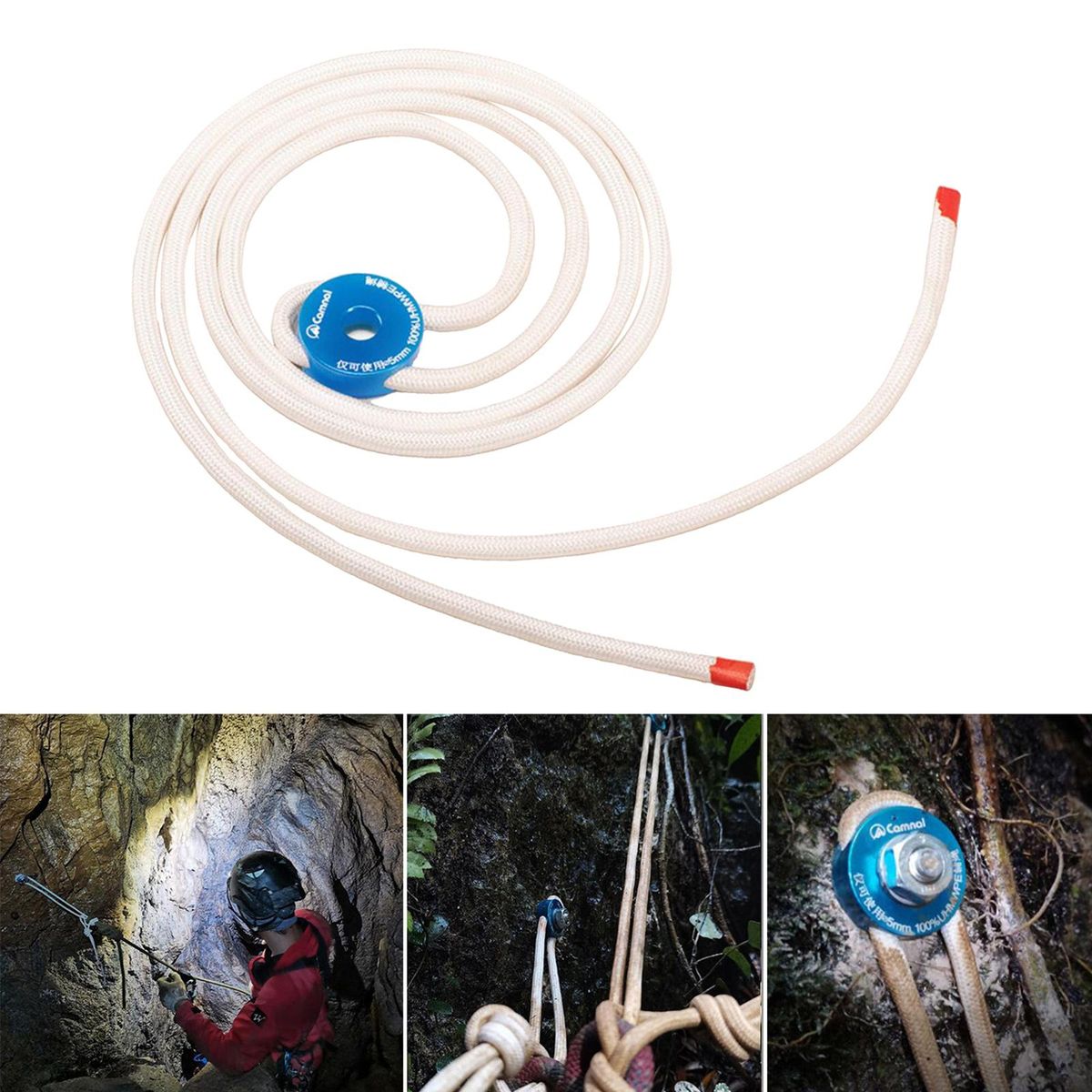 Safety 12KN Mountaineering Rock Climbing  Hanger Anchor With Rope