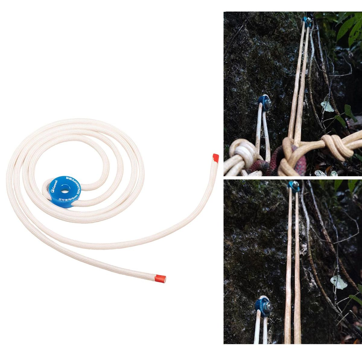 Safety 12KN Mountaineering Rock Climbing  Hanger Anchor With Rope
