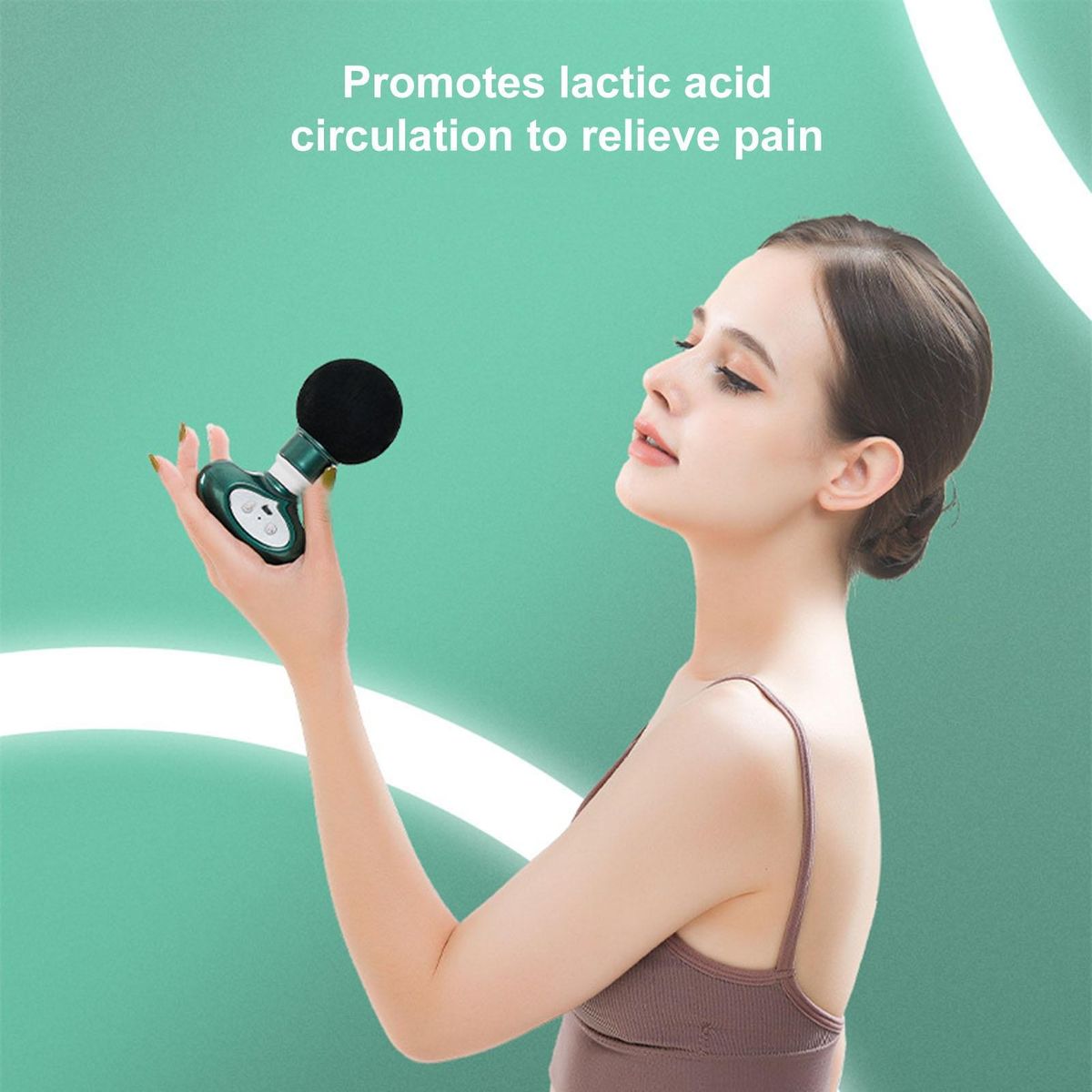 Portable Handheld Massager Wireless Handheld Mini Massager for Tissue Green