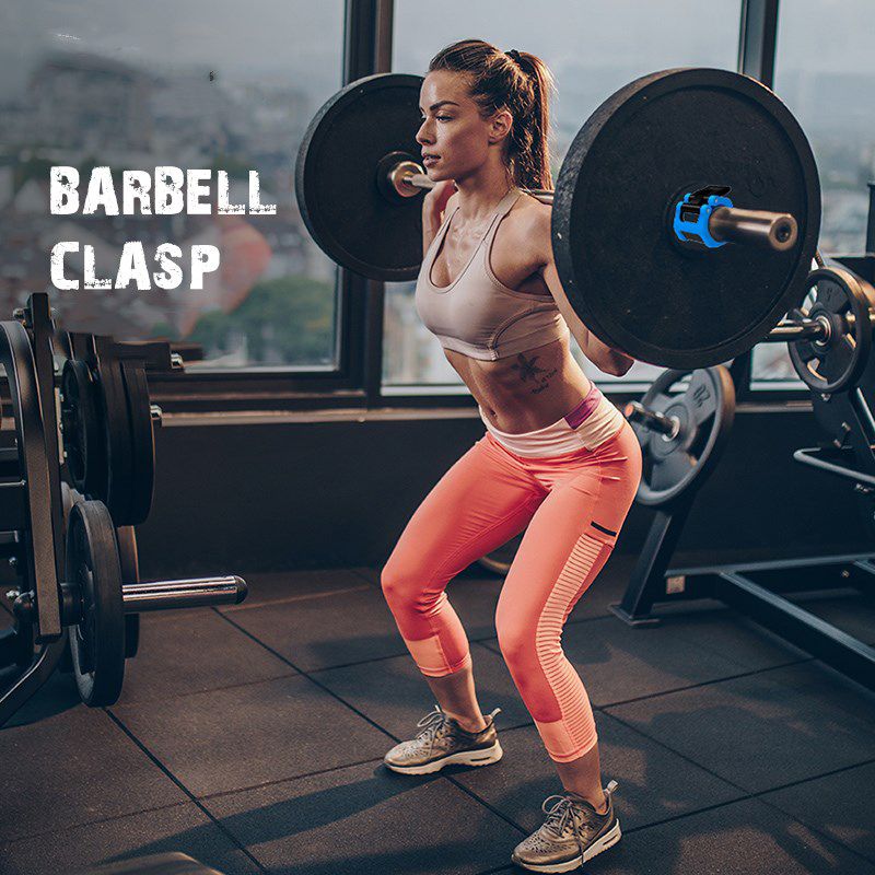 2PCS Barbell Clamps Lock Fitness Weightlifting Gym Buckle
