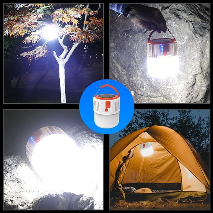 Solar USB In And Out Charging Portable Lanterns Hooking Led Light Table Lamp Flashlights Camping