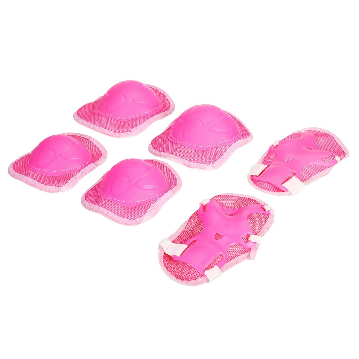 Skating Protective Gear Set Helment Elbow Knee Pads Bike Cycling Skateboard Kids Pink