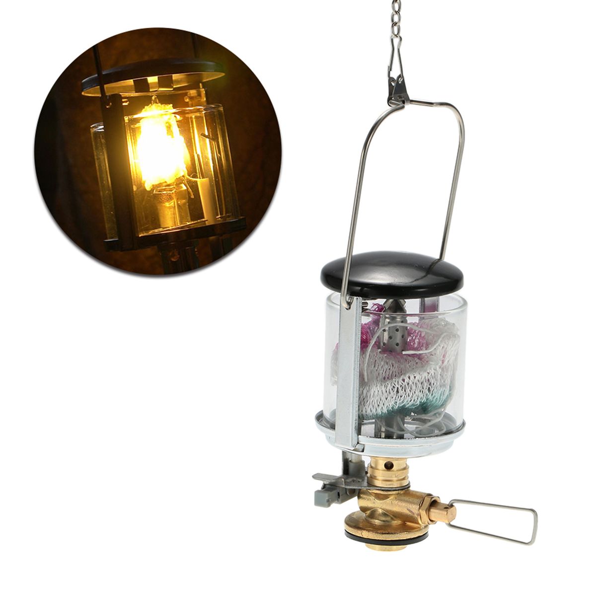 Mini Propane Lantern Single Mantle Gas Lamp Portable Gas