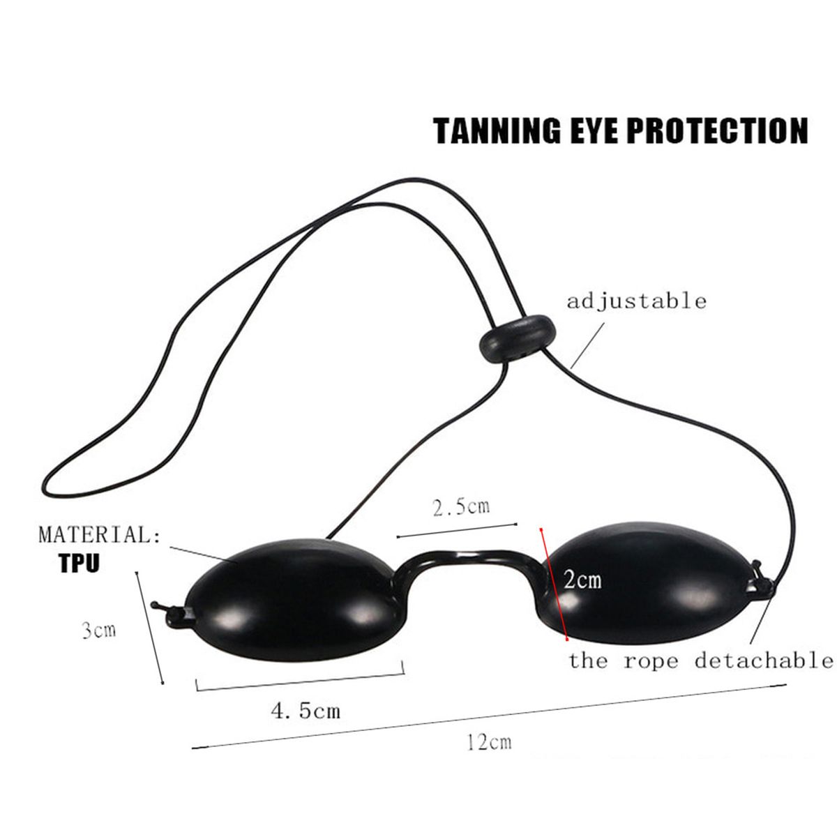 Flexible Tanning Bed Goggles Eye Protection UV Glasses