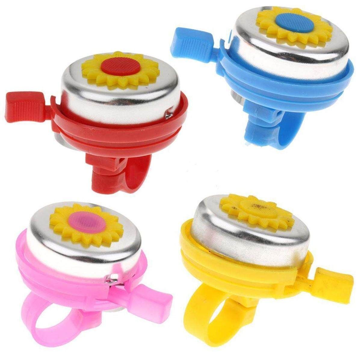 2PCS Sunflower Shaped Kids Children Boys Girls Bike Bicycle Cycling Bell Ring Horn