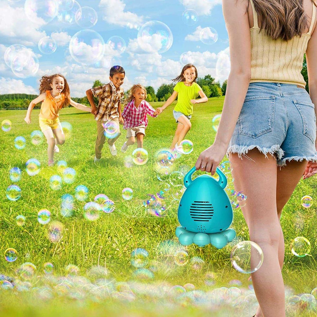 Octopus Automatic Bubble Machine, Portable Music Bubble