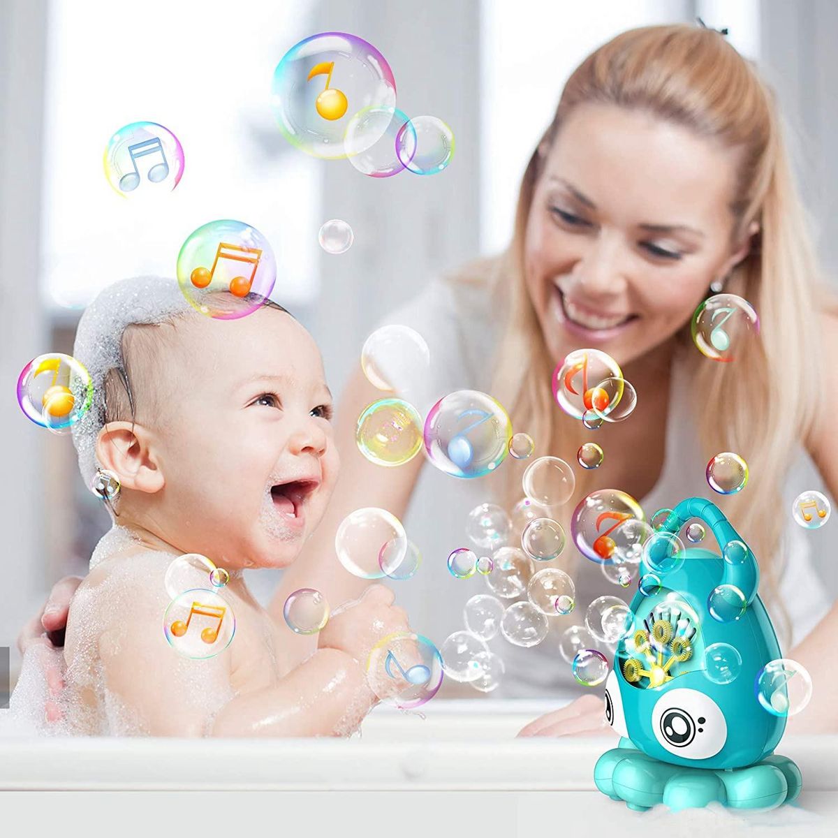 Octopus Automatic Bubble Machine, Portable Music Bubble