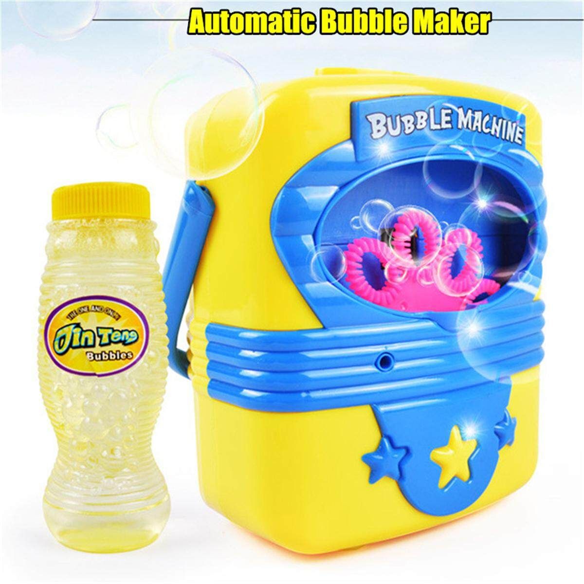 Kids Childrens Bubble Machine Blower Solution Birthday Party Bubbles Toy