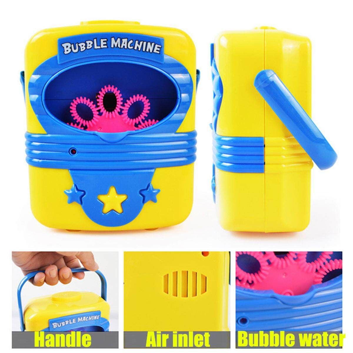 Kids Childrens Bubble Machine Blower Solution Birthday Party Bubbles Toy