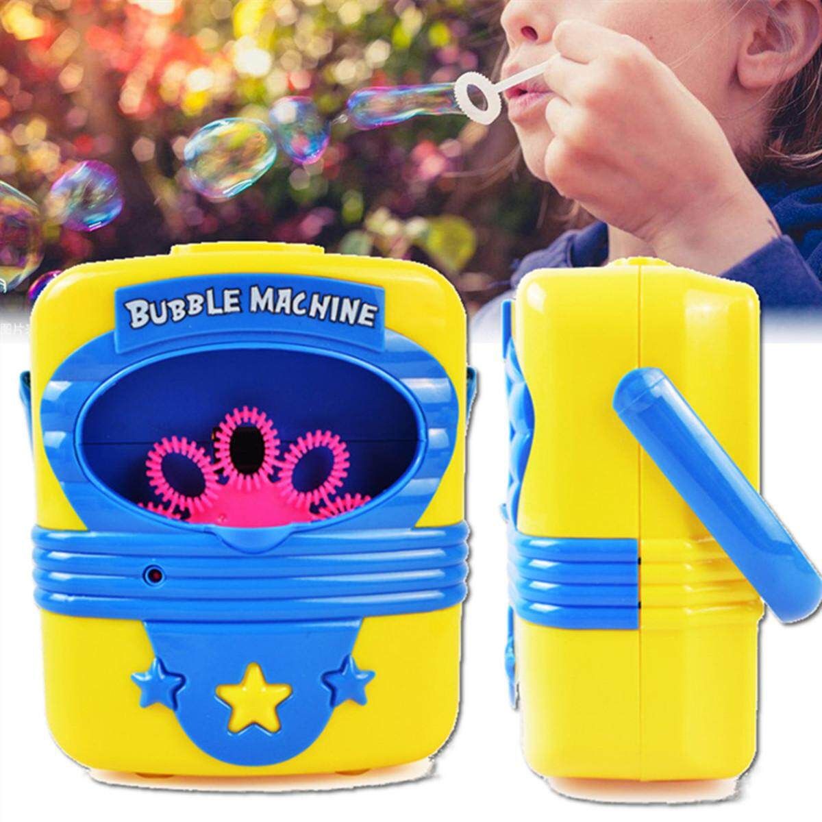 Kids Childrens Bubble Machine Blower Solution Birthday Party Bubbles Toy